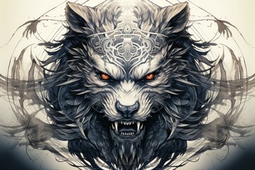 Wall Mural - A fearless and mighty berserker, unleashing devastating attacks with unbridled fury. - Generative AI