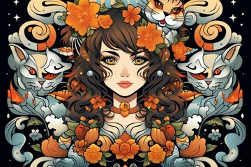 Wall Mural - A skilled and adaptable shape-shifter, assuming different forms to suit various situations. - Generative AI