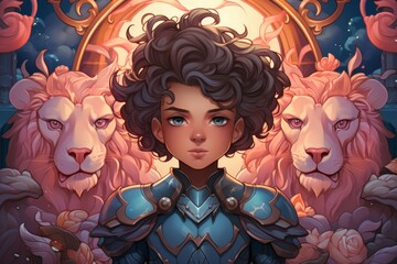 Wall Mural - A virtuous and steadfast paladin, upholding justice and combating evil with unwavering resolve. - Generative AI