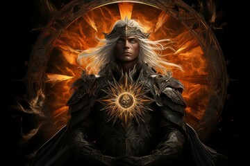 Wall Mural - A virtuous and steadfast paladin, upholding justice and combating evil with unwavering resolve. - Generative AI