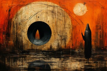 Canvas Print - A mysterious and enigmatic hermit, dwelling in solitude and possessing ancient wisdom. - Generative AI