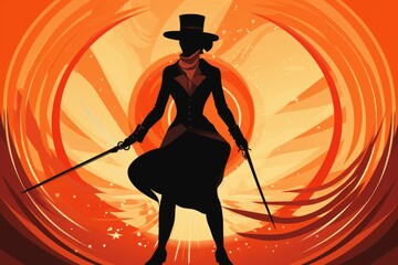 Wall Mural - A dashing and charming swashbuckler, wielding a rapier with finesse and wooing with charisma. - Generative AI