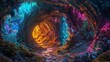 © Suleyman - In a hidden cave, an ancient portal glows with vibrant colors. Its intricate carvings hint at unknown worlds beyond, waiting to be explored.