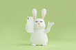 © ADDICTIVE STOCK - Bunny character with sunglasses holding a smartphone. Generative AI image