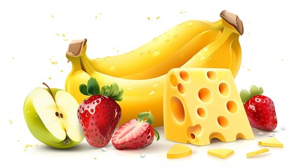 banana, fruit, food, isolated, yellow, healthy, white, ripe, tropical, eating, snack, bunch, fresh, organic, sweet, bananas, diet, vegetarian, peel, object, freshness, health, natural, nature, nutriti