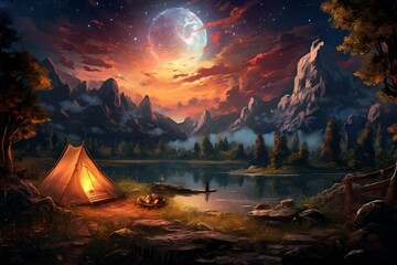 Poster - Camping - Generative AI