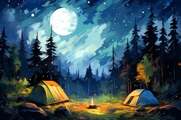 Poster - Camping - Generative AI