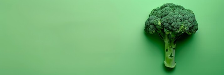 Broccoli on a homogeneous background