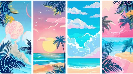 Wall Mural - Summer concept background