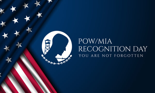 National POW MIA Recognition Day Background Vector Illustration