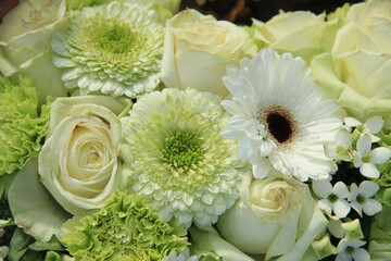 Sticker - mixed white wedding flowers