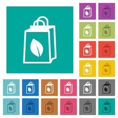 Poster - Eco bag square flat multi colored icons