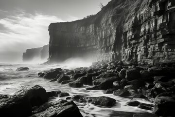 Poster - Coastal cliffs - Generative AI