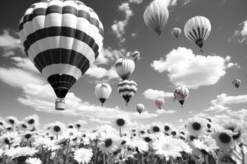 Wall Mural - Hot air balloons - Generative AI