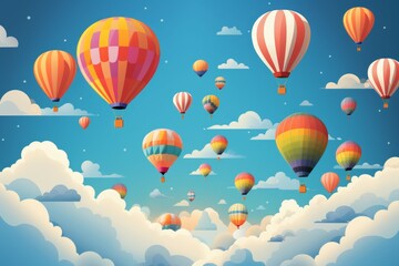 Canvas Print - Hot air balloons - Generative AI