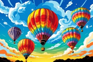 Poster - Hot air balloons - Generative AI