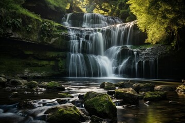 Canvas Print - Waterfalls - Generative AI