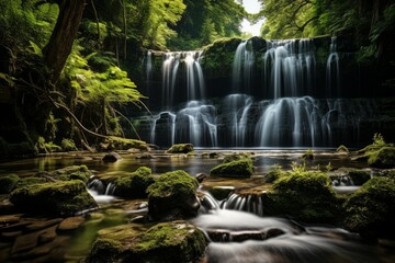 Canvas Print - Waterfalls - Generative AI