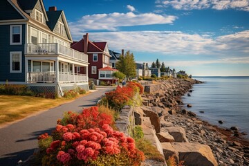 Canvas Print - Seaside towns - Generative AI