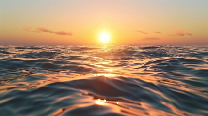 Influence of Sunlight on Water at Sunrise