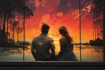 Canvas Print - Summer romance - Generative AI