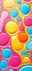 illustration of abstract pattern bubbles with beautiful colors