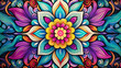 © CrazyJuke - Intricate Bohemian tapestry illustration with vibrant colors and intricate patterns for textile decor and ethnicinspired design.