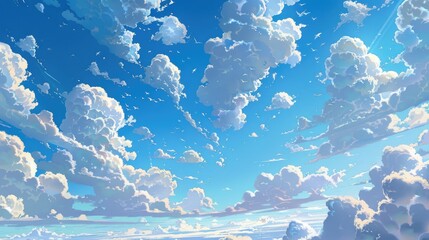 Wall Mural - Clouds flying