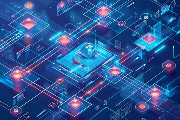 Cloud architecture blueprint, layered diagram with infrastructure, platform, and software as a service (IaaS, PaaS, SaaS)