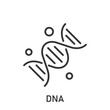© Abbasy  Kautsar - DNA icon. Line single icon on transparent background