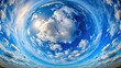 © surapong - Seamless blue sky panorama with cirrus clouds in spherical format for graphics, gaming, and sky replacement