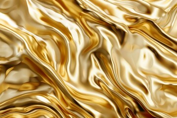 Sticker - Background with flowing liquid gold texture.