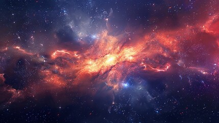 cosmic nebula with stars: nasa-supplied elements