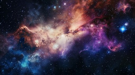 Cosmic Nebula with Stars: NASA-Supplied Elements