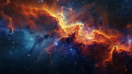 cosmic nebula with stars: nasa-supplied elements