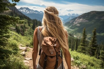 Canvas Print - Summer hiking trails - Generative AI