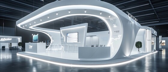 Wall Mural - modern exhibition booth