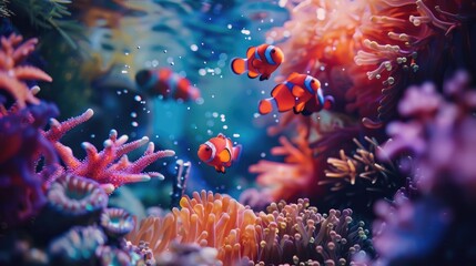 Poster - Vibrant image showcasing marine creatures in their unique environment