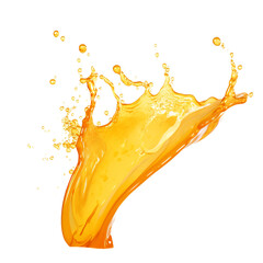 Wall Mural - orange juice splash isolated on white