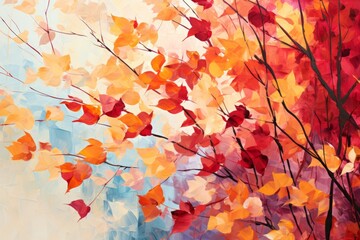 Sticker - Fall foliage - Generative AI