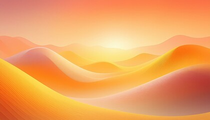 Wall Mural -  Radiant, soft golden hues blending into warm oranges and pinks, reminiscent of a sunrise.