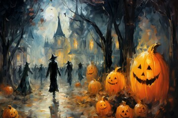 Canvas Print - Halloween - Generative AI