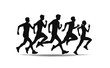 © happy Wu  - ランニング、シルエット、イラスト素材｜Running silhouette illustration.