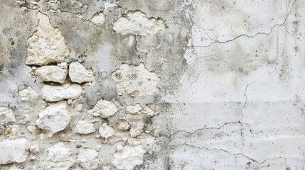 Wall Mural - Concrete wall texture with white stone mixed in the background