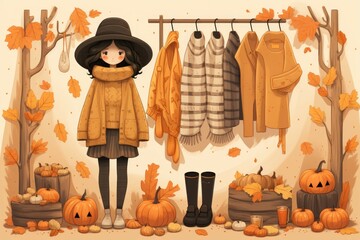 Poster - Autumn fashion - Generative AI