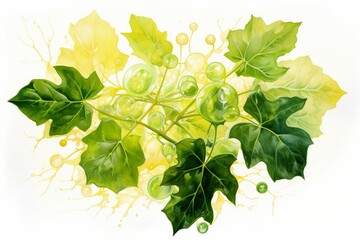 A watercolor of photosynthesis