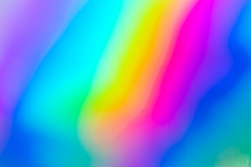 Wall Mural - abstract blur holographic rainbow foil iridescent background