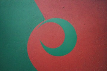 Wall Mural - red and green paint