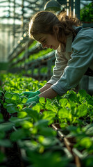 Poster - person working in the garden