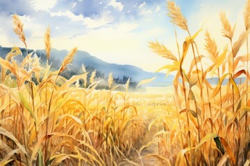 Canvas Print - Cornfields - Generative AI